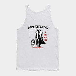 Don't Touch My Pet - Assassin and Beagle dog Tank Top